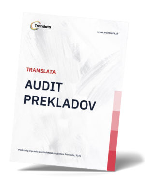 Titulná strana Translata e-booku Audit prekladov