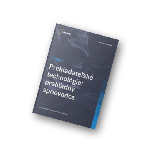 Titulná strana Translata e-booku Prekladateľské technológie