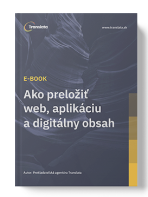 Titulná strana Translata e-booku Ako preložiť web, aplikáciu a digitálny obsah