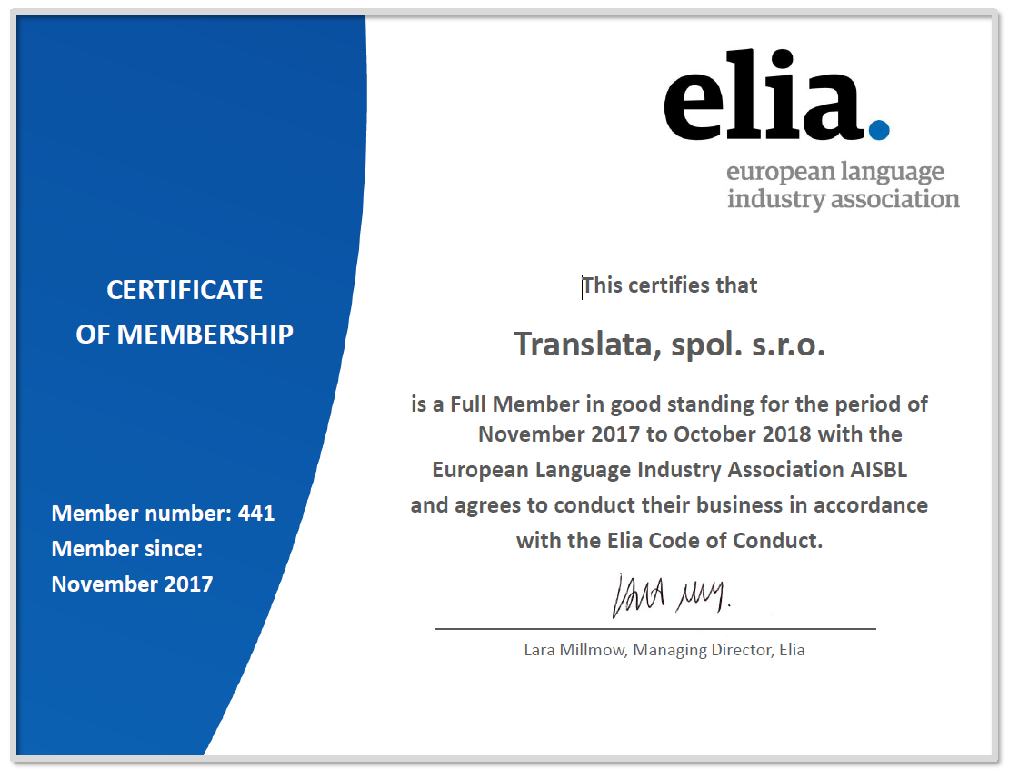 Translata Elia member